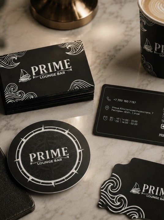 Визитки и подставки Prime Lounge Bar